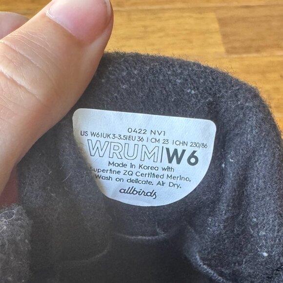 All Birds Women's Wool Runner-up Mizzles - Natural Black (Natural White Sole) - Picture 2 of 5